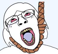 bloodshot_eyes bridget_is_a_forced_pedo_brimstone clothes eyelashes female femjak glasses hair hanging looking_at_you open_mouth series:foidjaks soyjak subvariant:bridget template transparent_background variant:bernd variant:gapejak // 1200x1125 // 307.6KB