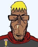 award badge blond brown_skin clothes nate natejak soyjak_party subvariant:euromutt text variant:markiplier_soyjak yellow_hair // 1039x1300 // 40.3KB