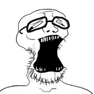 glasses open_mouth soyjak stubble variant:unknown // 1024x1024 // 148.3KB