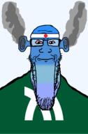 angry bald bloodshot_eyes blue blue_skin calm closed_mouth ear flag flag:japan flag:kagawa fume glasses japan kagawa ogre_ears seethe smoke soyjak stretched_chin stubble template todofuken transparent_background variant:markiplier_soyjak // 823x1250 // 57.3KB