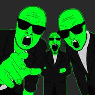 3soyjaks glasses glowing sunglasses trend:glowie variant:markiplier_soyjak variant:unknown vest // 1080x1080 // 55.7KB