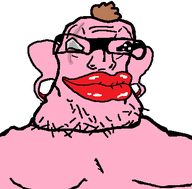 big_lips brown_hair closed_mouth cloudy_eye glasses hair oh_my_god_she_is_so_attractive pink_skin scar stubble transparent_background variant:lactoriajak // 406x400 // 7.4KB