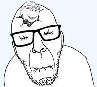 2_soyjaks closed_eyes closed_mouth glasses stubble variant:dickhurtjak variant:impish variant:unknown // 953x859 // 16.2KB