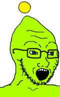 alien blue_eyes chao_(sonic) glasses green_skin open_mouth sega sonic sonic_adventure_2 sonic_the_hedgehog soyjak stubble variant:soyak video_game // 643x1026 // 33.0KB