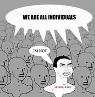 angry closed_mouth hair npc pol_(4chan) soyjak speech_bubble subvariant:pol_face text variant:chudjak // 548x560 // 34.4KB