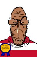 adolf_hitler austria award booger brown_skin country crying european flag flag:austria glasses hair mucus mutt red_eyes soyjak stubble subvariant:euromutt sweater variant:markiplier_soyjak world_war_1 world_war_2 // 591x900 // 26.8KB