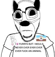 big_head biting_lip boykissersilly_cat clothes deformed distorted frown full_head furry glasses horny i_would_never large_eyes looking_at_you series:hornyjaks splice stubble subvariant:hydrocephason teeth tshirt variant:cobson // 1161x1217 // 149.1KB