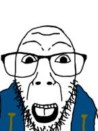 glasses half_open_mouth soyjak stubble subvariant:dykeson teeth tongue variant:dylanjak // 960x1280 // 17.1KB