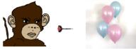 angry animal ballons bloons brown_skin ear monkey soyjak tail tranny variant:chudjak // 2162x786 // 467.8KB