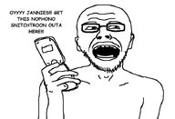 bald ear forehead_lines glasses meta:op_is_a_gringo_looking_for_trouble_for_adding_less_than_5_tags meta:op_is_a_retarded_lazy_faggot_for_not_tagging_his_own_shit nophono nose open_mouth phone soyjak stubble teeth text tongue variant:unknown // 723x492 // 36.1KB