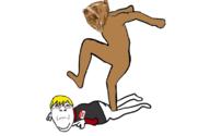 angry animal animated bear beard blood bloodshot_eyes closed_mouth clothes crying curb_stomp dave frown full_body furry glasses gore hair murder mustache nate open_mouth stomp stubble tongue variant:bernd yellow_hair yellow_teeth // 800x521 // 306.6KB