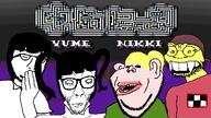 4soyjaks blond blue_eyes buck_teeth glasses gook hair hand_on_face madotsuki monoe monoko mutt poniko stubble subvariant:impish_amerimutt variant:casnatus variant:impish_soyak_ears variant:nulljak variant:soykio_kid white_eyes white_shirt white_skin yellow_skin yume_nikki // 1250x700 // 141.0KB