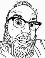 balding beard clothes glasses open_mouth soyjak variant:betsy // 682x876 // 96.8KB
