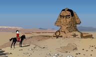 art chud classical_art_parody desert egypt horse horseback_riding nazism sphynx squirrel squirreljak subvariant:feralsquirrel subvariant:perceptive_chud variant:chudjak variant:feraljak // 1920x1149 // 339.1KB