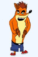 animal crash_bandicoot glove no_shirt orange_fur subvariant:feralsquirrel variant:feraljak yellow_fur // 340x512 // 101.6KB