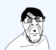 angry glasses hair he_will_always_be_a_gem hitler_mustache hitlerism hitlernazi jacksepticeye looking_at_you mustache open_mouth soyjak stubble subvariant:fergus teeth template variant:feraljak youtube // 838x751 // 17.3KB