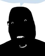 black_skin demon shadow speech_bubble teeth vantablack vantablack_skin variant:cobson white_iris // 800x1000 // 9.5KB