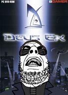 brown_hair clothes deus_ex glasses hair open_mouth soyjak stubble thrembo variant:unknown video_game // 800x1122 // 1.2MB