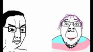 2soyjaks angry arm asdfmovie bloodshot_eyes crying dead fist flag glasses hair hand hanging mustache open_mouth punch purple_hair rope smile soyjak stubble suicide tongue tranny variant:bernd variant:chudjak video yellow_teeth // 1920x1080, 3.7s // 1.8MB