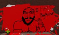 angry arm balding beard blood boykisser boykissersilly_cat chud closed_mouth clothes glasses incredible_fatty incrediblegassy oekaki punisher_face roblox soyjak subvariant:science_lover text variant:markiplier_soyjak vein // 1324x801 // 759.5KB