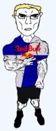 buff clothes full_body glasseses peace_sign red_bull redbull subvariant:chudjak_front subvariant:unbotheredchud transparent_background variant:chudjak vein yellow_hair // 549x1268 // 92.8KB