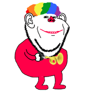 animated arm bounce clown dance ext=gif full_body hand horn idol jump leg looking_at_you rainbow_hair red_lips smile stroll subvariant:the_prankster the_prankster variant:impish_soyak_ears wig // 1043x977 // 1.2MB