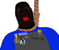 autism autism_awareness badge big_lips big_nigger_lips black_skin bloodshot_eyes blue_shirt crying dark_hair dark_skin discord furry hanging jackparty_soy jake nigger pedonigger pedophile raisinskin red_lips rope shitskin smile subvariant:jartycuck tear trans_flag transheart trend:slopjak variant:chudjak variant:pacinojak // 1027x862 // 138.5KB