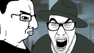 army big_lips big_nose drill_sergeant full_metal_jacket glasses open_mouth side_profile soldier thick_eyebrows variant:chudjak variant:slitherjak // 1664x932 // 197.5KB