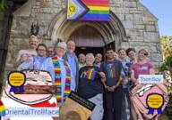 2soyjaks OrientalTrollface_(user) ToonSoy_(NameFag) amerimutt background book christianity church dildo distorted england eyepatch glasses gooned_to_soytan_again_award irl irl_background lgbt meximutt moustache necklace orthodox rainbow rotten_teeth slopjak unibrow woman yellow_teeth // 975x685 // 1.3MB