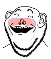 blush crying ear glasses open_mouth soyjak stubble variant:impish_soyak_ears // 676x788 // 21.9KB