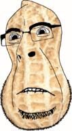closed_mouth food glasses peanut series:fruiterz! soyjak stubble subvariant:blobson subvariant:hornyson variant:cobson // 375x679 // 373.9KB