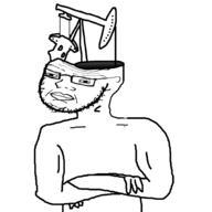 artist:doedoedoe brainlet downs_syndrome dumb glasses idiot oil_rig retard retarded smile stubble stupid subvariant:spedjak variant:soyak // 2000x2000 // 482.5KB