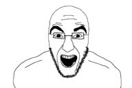 bald glasses looking_at_you open_mouth stubble thick_eyebrows variant:unknown // 1300x867 // 4.3MB