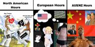 amerimutt australia autism bear black_skin buff china europe femboy flag flag:china flag:united_states gay irl mao_zedong new_zealand north_america penis_color_wars queen_of_spades rabbit_ears raised_fist_(symbol) soyjak_party star_(symbol) text thought_bubble time_zone twinkjak united_states variant:cobson walkable_cities xi_jinping // 1409x701 // 142.4KB