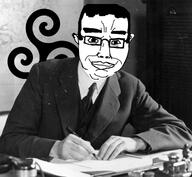 chud chuddy eamon_de_valera smiling_face sonnenrad subvariant:chudjak_front triskelion variant:chudjak // 2560x2358 // 1.5MB