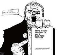 badge clothes glasses hair hand mustache open_mouth petition pointing postal postal_2 postal_dude soyjak speech_bubble stubble test v_(4chan) variant:a24_slowburn_soyjak // 1094x1011 // 424.3KB