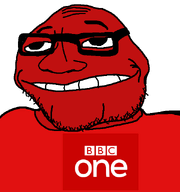 bald bbc_one british_broadcasting_corporation chin glasses logo smirk soyjak stubble subvariant:lakuse transparent_background variant:smugjak wrinkles // 600x640 // 27.7KB