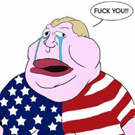american_flag americuck aryan blond blue_eyes crying fat flag:united_states pink_skin retard ugly usa_flag variant:meximutt white // 1080x1080 // 336.0KB