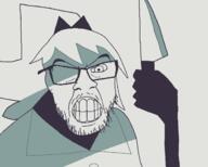 artist:xxx_skibidisigma_xxx crazy_bitch fpegem fundamental_paper_education hair knife ponytail riley_fpe variant:feraljak // 1250x1000 // 61.7KB