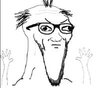 angry arm closed_mouth glasses hand hands_up soyjak stubble subvariant:wewjak variant:soyak // 640x590 // 94.4KB