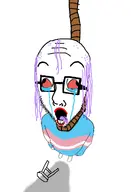 balding crying full_body glasses hanging open_mouth perspective redraw shadow stool stubble surprised tranny transgender_flag variant:derpson xitter // 1331x1944 // 196.9KB