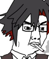 angry chud cigarette fumus funamusea glasses gray_hair smoke variant:chudjak // 645x770 // 118.2KB