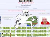 4chan animated arm bloodshot_eyes country crying dance finland full_body glasses greentext hand leg monkey_dance open_mouth qa_(4chan) screenshot soyjak stubble text variant:soyak // 1132x829 // 499.1KB