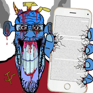 bloodshot_eyes calm commie grin holding_phone leftyfaggots_love_rocks_and_aliens_more_than_their_own_family leftypol ogre_ears seething variant:markiplier_soyjak wall_of_text wordswordswords // 2048x2048 // 3.2MB