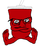 crossed_arms cup drinking_straw eyes feet_showing glasses lid looking_at_you no_eyebrows no_mouth no_stubble nose red sitting straw subvariant:condiment toes transparent_background variant:feraljak // 600x669 // 9.8KB