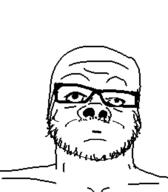 beard glasses mustache open_mouth soyjak stubble subvariant:herb variant:a24_slowburn_soyjak // 454x520 // 3.0KB