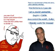 commie commie_pedo_troon communism epstein irl israel jeffrey_epstein jews judaism kike leftist mossad pointing smug stubble toss variant:epsteinjak variant:smugjak words // 1123x1034 // 394.2KB