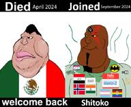 2024 2soyjaks april artist:conservativewaluigi batman black_skin bnwo communism flags fnf friday_night_funkin' gay hello_my_name_is_(sticker) india iraq kratos lgbt meta:namefags mexico namefag_drama namefags nigger norway pride_flag reincarnation rule34 satoko_houjou(namefag) september shitoko shitskin smell spade subvariant:mexiaryan syria text tranny transgender_flag trend:slopjak variant:meximutt warrior-z_(user) white_background yellow_eyes // 716x580 // 182.6KB