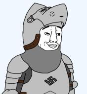 armor bascinet clothes helmet knight nazism smile smug soyjak swastika variant:chudjak // 1600x1750 // 280.4KB