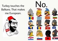 albania black_skin bosnia bulgaria cockroach corinthian_helmet country countrywar croatia flag flag:albania flag:bosnia_and_herzegovina flag:bulgaria flag:croatia flag:greece flag:kosovo flag:montenegro flag:north_macedonia flag:romania flag:serbia flag:slovenia flag:turkiye glasses greece kosovo moldova montenegro north_macedonia open_mouth romania serbia slovenia stubble turkiye variant:soyak // 640x454 // 265.9KB